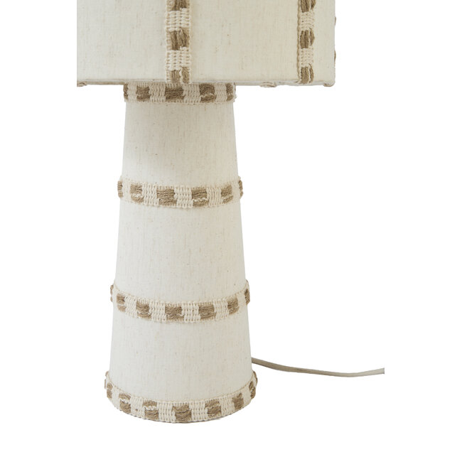 Light en Living Tafellamp Ø30x50 cm VILU crème+jute naturel