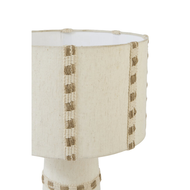 Light en Living Tafellamp Ø30x50 cm VILU crème+jute naturel