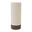 Light en Living Tafellamp LED Ø10x25 cm BRYLO linnen naturel+hout dnkr bruin