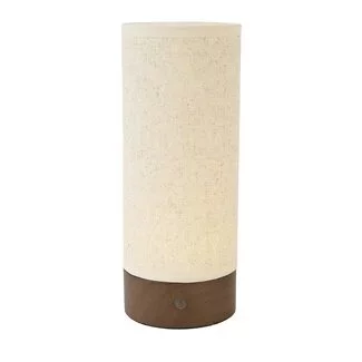 Light en Living Tafellamp LED Ø10x25 cm BRYLO linnen naturel+hout dnkr bruin