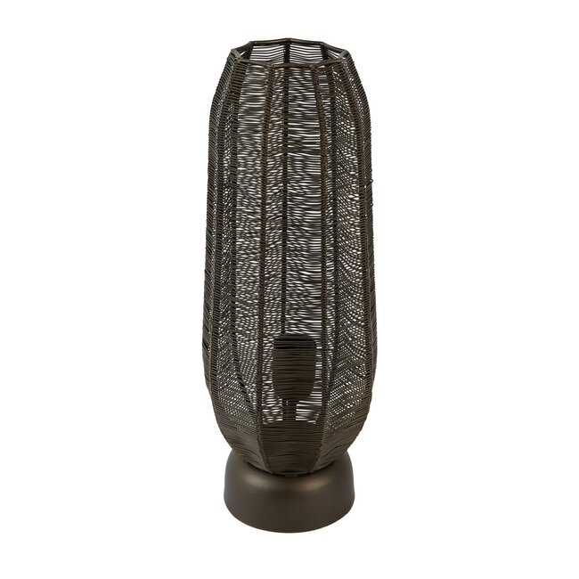 Light en Living Tafellamp Ø18x46 cm SAMRET mat bruin-brons