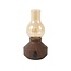 Light en Living Tafellamp LED Ø13x21,5 cm ZENY hout print d bruin+glas amber