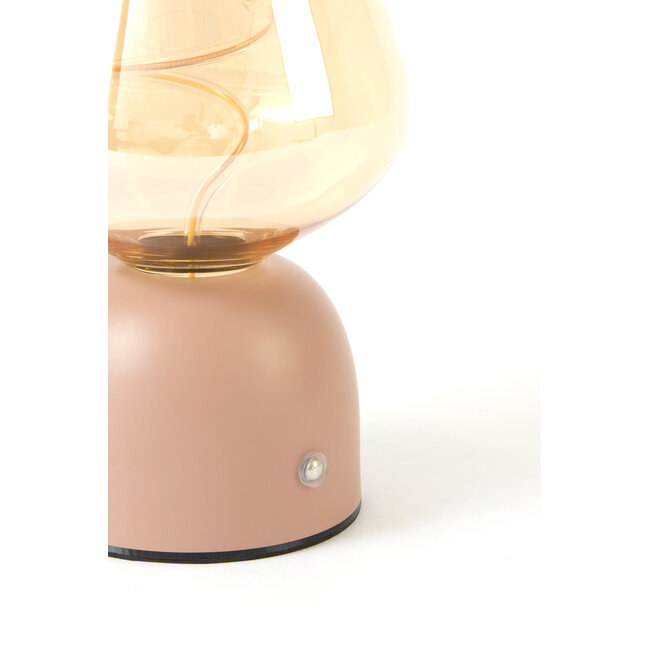 Light en Living Tafellamp LED Ø12,5x19,5 cm VAZYR terra+glas amber
