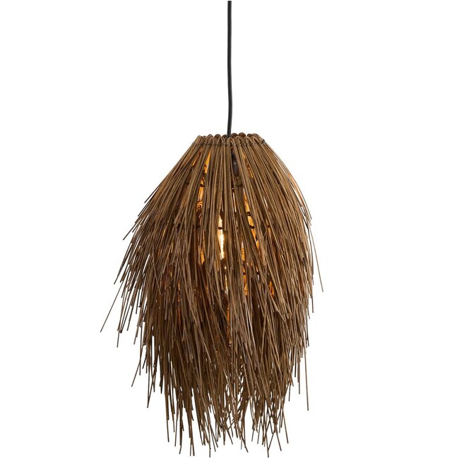 Light en Living Hanglamp Ø36x50 cm ARISCO rotan donker bruin