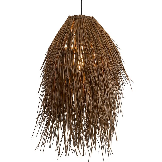 Light en Living Hanglamp Ø45x60 cm ARISCO rotan donker bruin