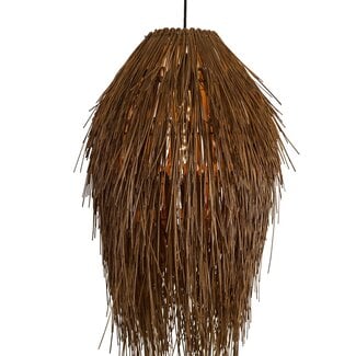 Light en Living Hanglamp Ø54x74 cm ARISCO rotan donker bruin