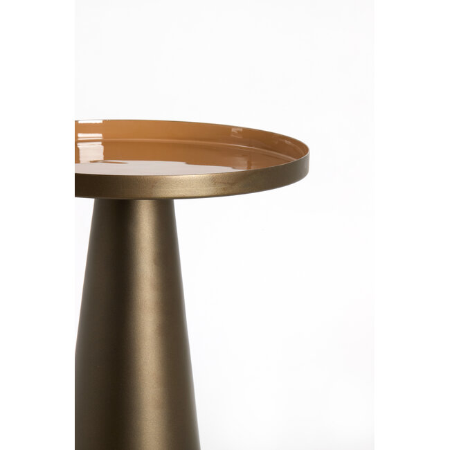 Light en Living Bijzettafel Ø30,5x50 cm JAY glans terra+mat bruin-brons