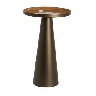 Light en Living Bijzettafel Ø30,5x50 cm JAY glans terra+mat bruin-brons