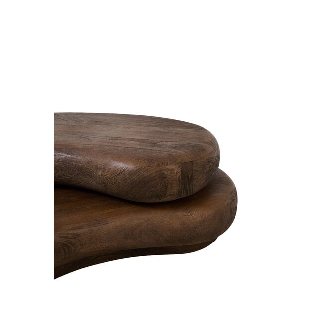 Light en Living Salontafel 99x60x32 cm PAYU mango hout mat donker bruin