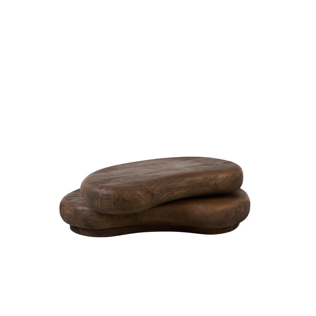 Light en Living Salontafel 99x60x32 cm PAYU mango hout mat donker bruin