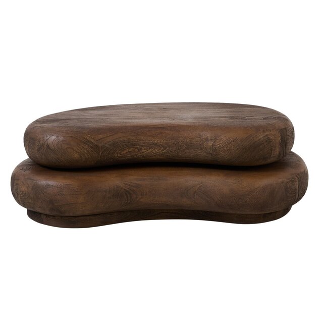 Light en Living Salontafel 99x60x32 cm PAYU mango hout mat donker bruin