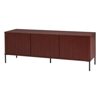Woood New gravure tv meubel 150 cm grenen Bordeauxrood fsc]
