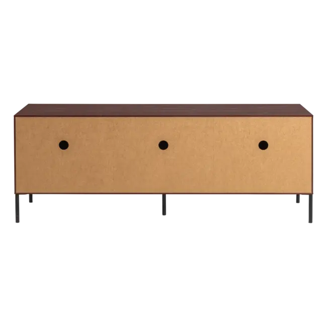 Woood New gravure tv meubel 150 cm grenen Bordeauxrood fsc]