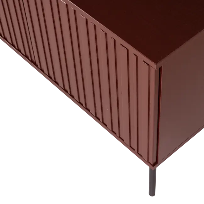 Woood New gravure tv meubel 150 cm grenen Bordeauxrood fsc]