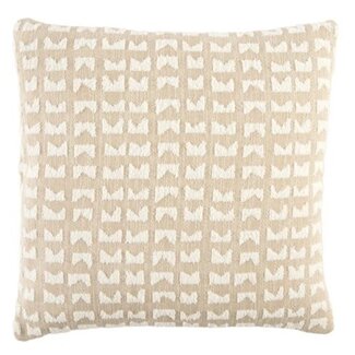 Light en Living Kussen 45x45 cm SONTRA beige+crème veren gevuld