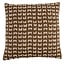 Light en Living Kussen 45x45 cm SONTRA donker bruin+taupe veren gevuld