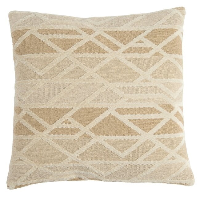 Light en Living Kussen 45x45 cm FULDOS beige+crème veren gevuld