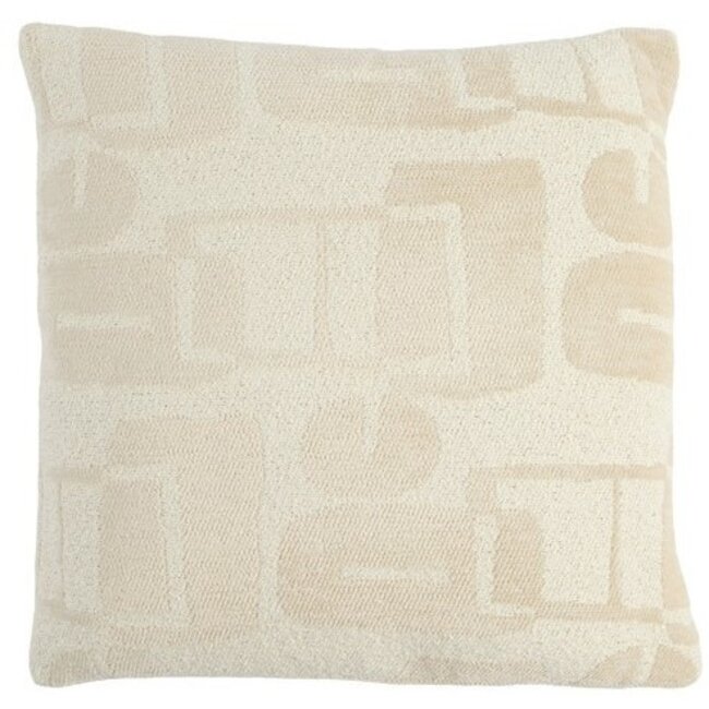 Light en Living Kussen 45x45 cm LYSS crème veren gevuld