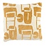 Light en Living Kussen 45x45 cm LYSS mosterd geel+crème veren gevuld