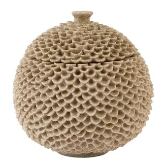 Light en Living Deco box Ø16,5x16,5 cm COLDROS zand