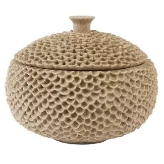 Light en Living Deco box Ø19,5x16,5 cm COLDROS zand