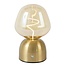 Light en Living Tafellamp LED Ø12,5x19,5 cm VAZYR goud+glas amber