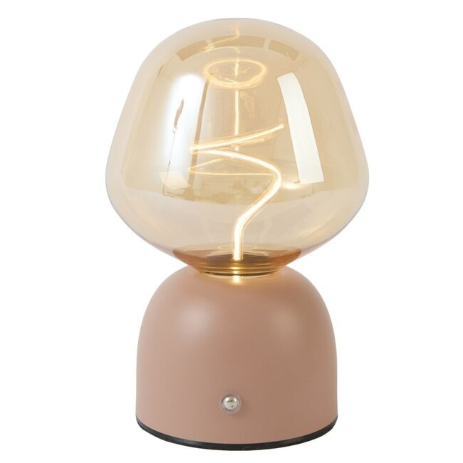 Light en Living Tafellamp LED Ø12,5x19,5 cm VAZYR terra+glas amber