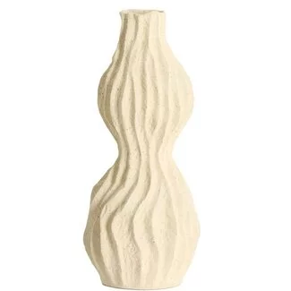 Light en Living Vaas deco 16,5x15,5x39 cm VANIA keramiek crème