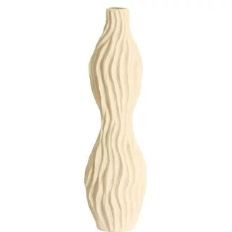 Light en Living Vaas deco 21,5x21x76 cm VANIA keramiek crème