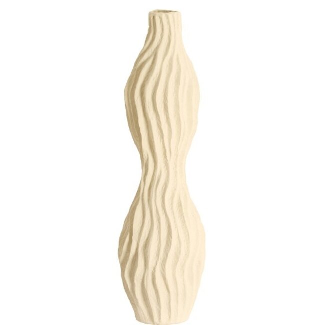 Light en Living Vaas deco 21,5x21x76 cm VANIA keramiek crème