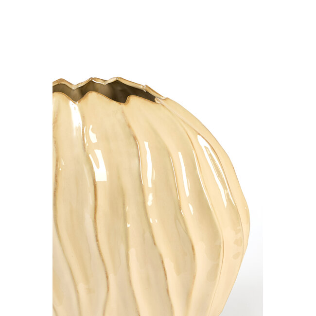 Light en Living Vaas deco 41x20x42 cm PODURI keramiek licht bruin