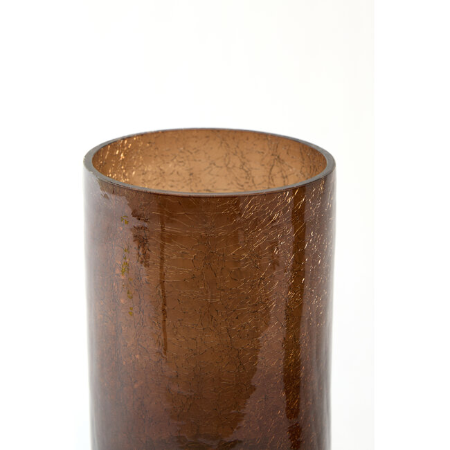 Light en Living Vaas Ø17,5x27,5 cm BORANDO glas donker bruin