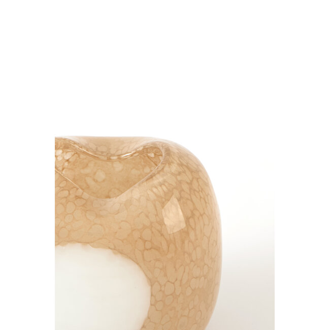 Light en Living Vaas 19,5x14x21,5 cm SYLMA glas beige+crème