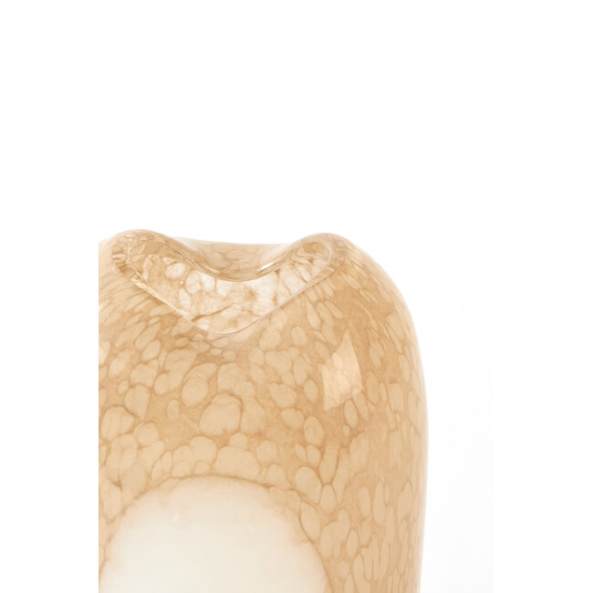 Light en Living Vaas 17,5x12,5x31,5 cm SYLMA glas beige+crème