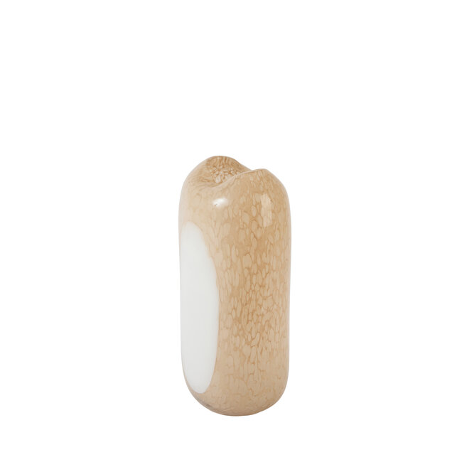 Light en Living Vaas 17,5x12,5x31,5 cm SYLMA glas beige+crème