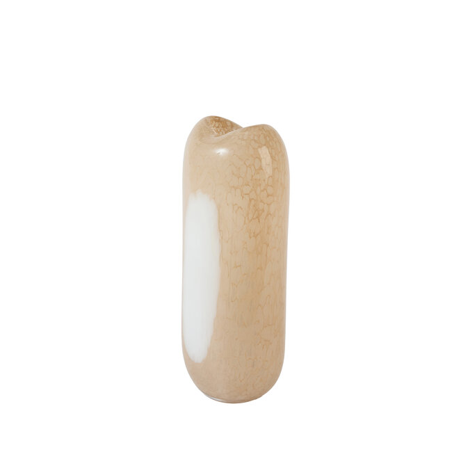 Light en Living Vaas 16x12,5x36,5 cm SYLMA glas beige+crème