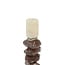 Light en Living Kandelaar Ø11,5x23 cm ESTINA crème+donker bruin