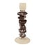 Light en Living Kandelaar Ø11,5x29,5 cm ESTINA crème+donker bruin