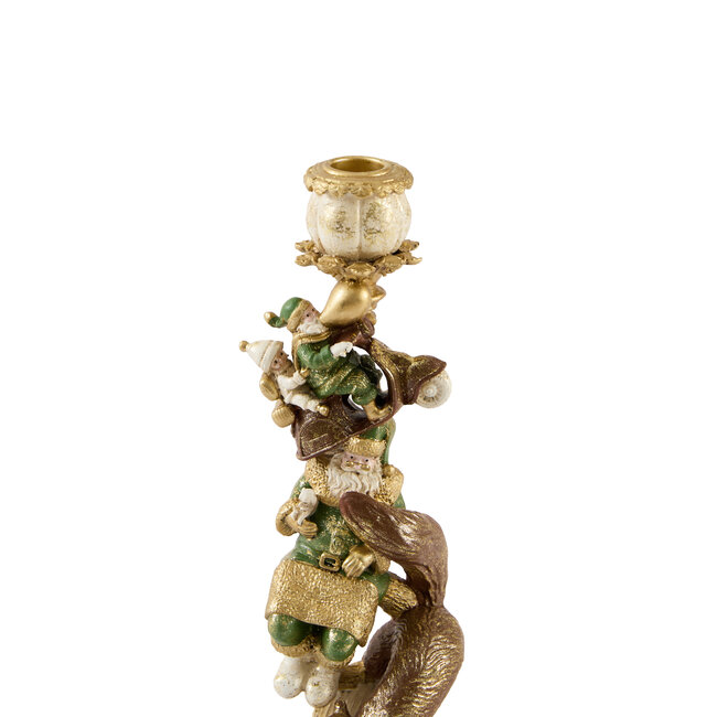 Light en Living Kandelaar Ø10x30,5 cm SANTA groen+goud
