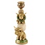 Light en Living Kandelaar 12x9,5x30,5 cm BULL goud+crème