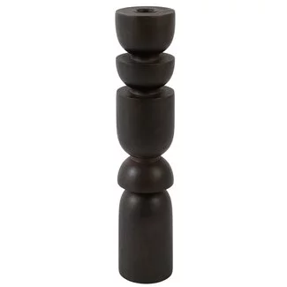 Light en Living Kandelaar Ø7,5x36 cm CAZORLA hout chocolade bruin