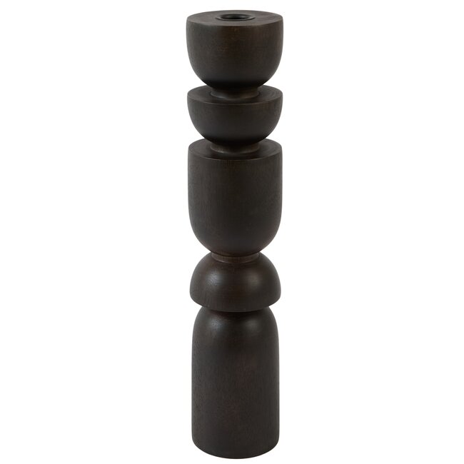 Light en Living Kandelaar Ø7,5x36 cm CAZORLA hout chocolade bruin