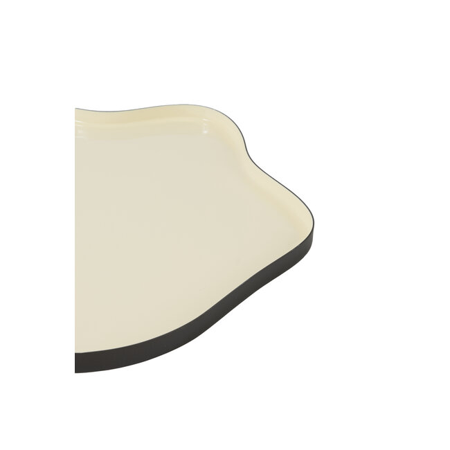 Light en Living Schaal Ø40x2 cm PEDRIO glans crème+mat bruin-brons
