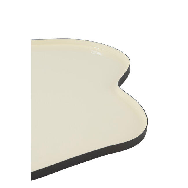 Light en Living Schaal Ø50x2 cm PEDRIO glans crème+mat bruin-brons