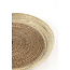 Light en Living Schaal/wandorn Set van 2 Ø40x4,5+Ø50x6 cm BURICA zeegras nat+crème