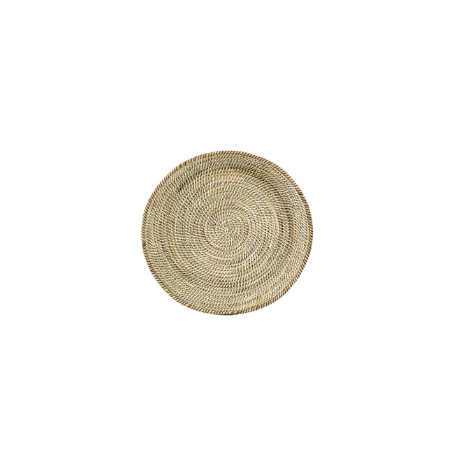 Light en Living Schaal/wandorn Set van 3 Ø25x3,5+Ø35x6+Ø45x7 cm BURICA zeegras nat