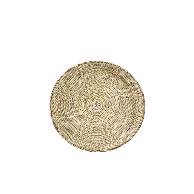 Light en Living Schaal/wandorn Set van 3 Ø25x3,5+Ø35x6+Ø45x7 cm BURICA zeegras nat