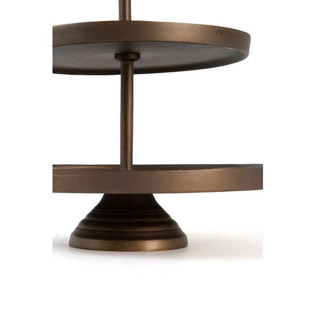 Light en Living Etagère 3 laags Ø32x48 cm LUTEK mat bruin-brons