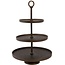 Light en Living Etagère 3 laags Ø32x48 cm LUTEK mat bruin-brons