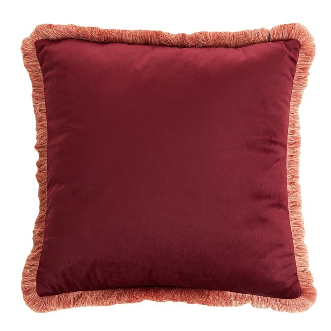 Light en Living Kussen 45x45 cm LIENA velvet bordeaux-licht roze